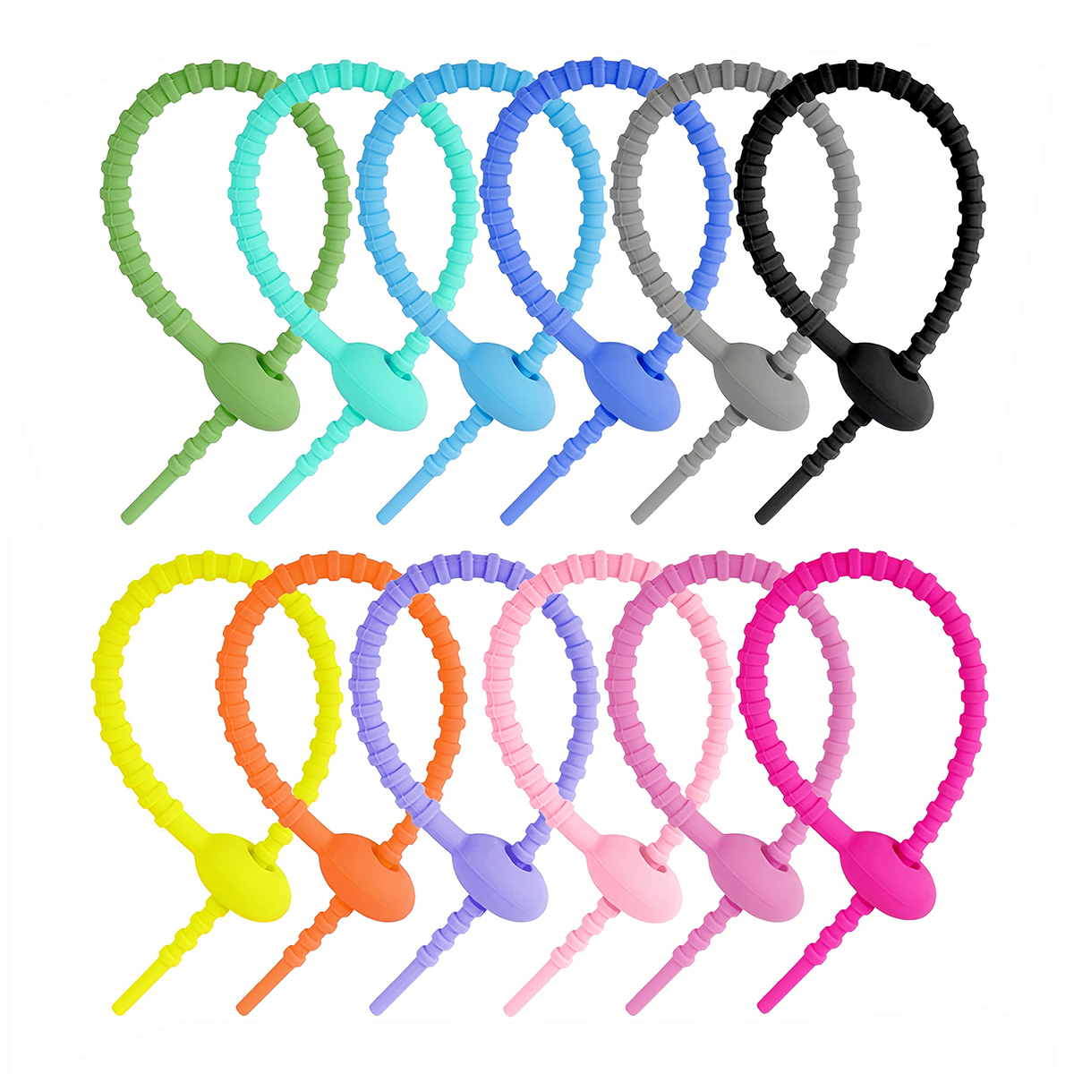 Gear Tie Reusable - 5/10PCS Silicone Reusable Bag Ties Twist