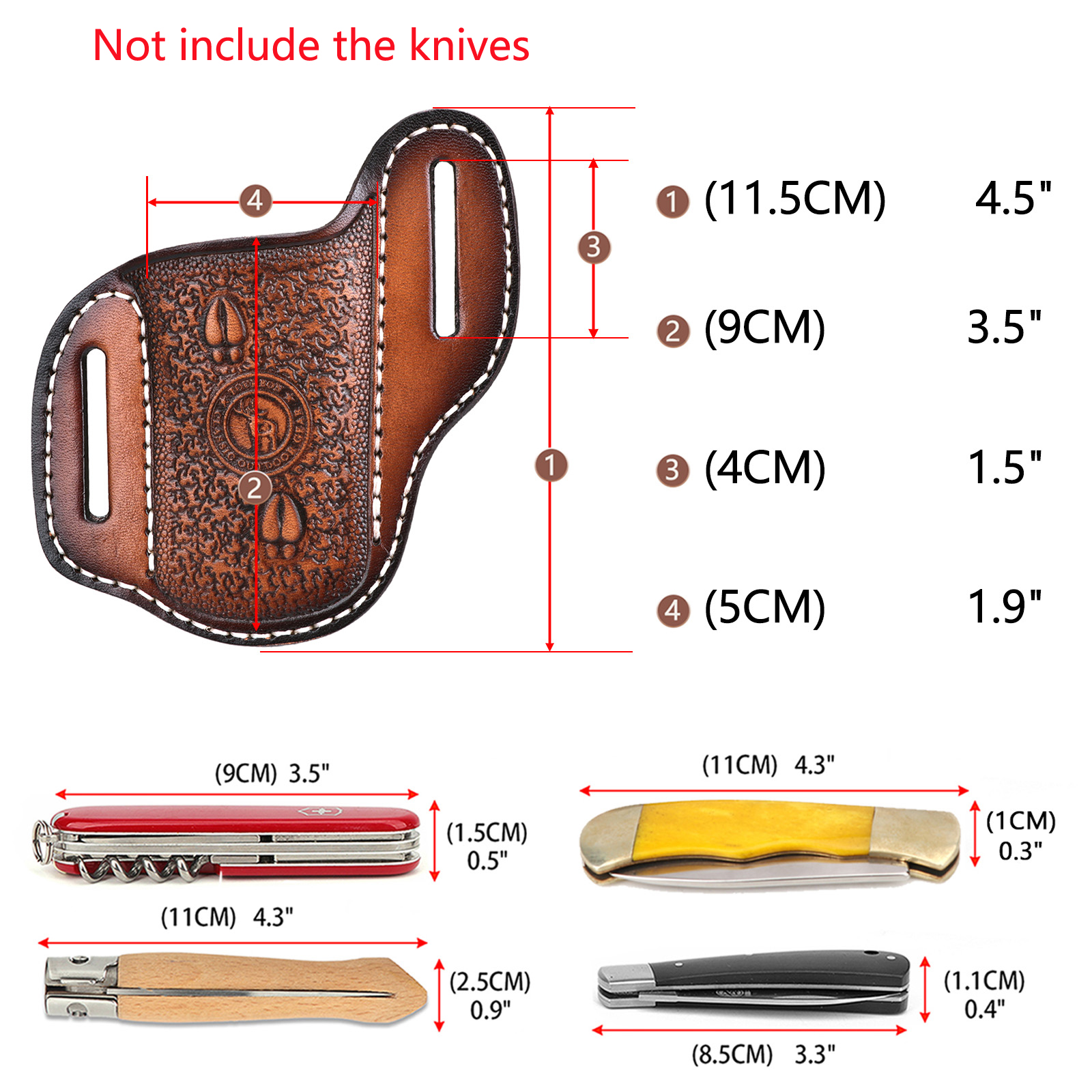 Tourbon Carve Leather Folding  – Edc Able Carry recenzja i cena