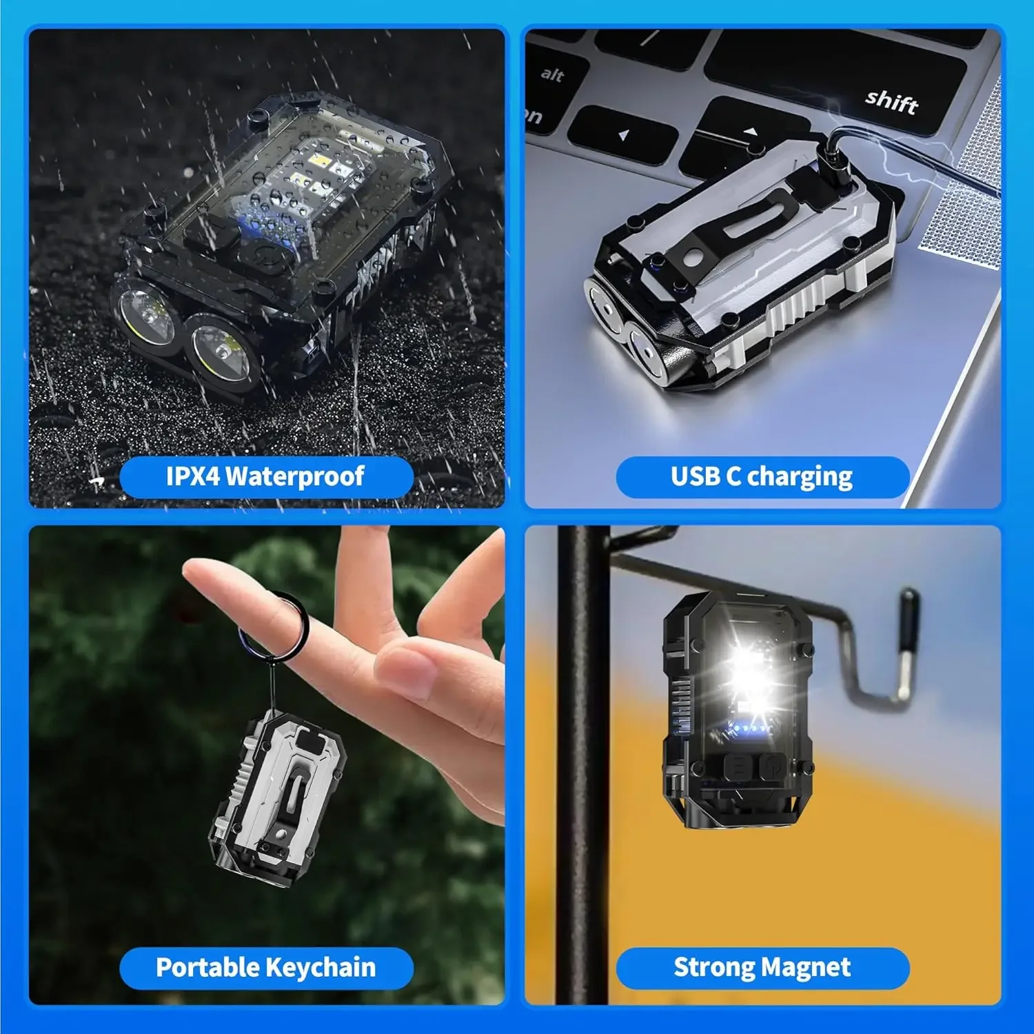 Clip-On Flashlight Rechargeabl – Keychain Flashlight recenzja i cena