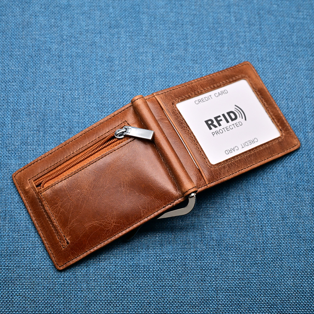 Genuine Leather Mens Wallet Mo – Money Clip Magnetic recenzja i cena