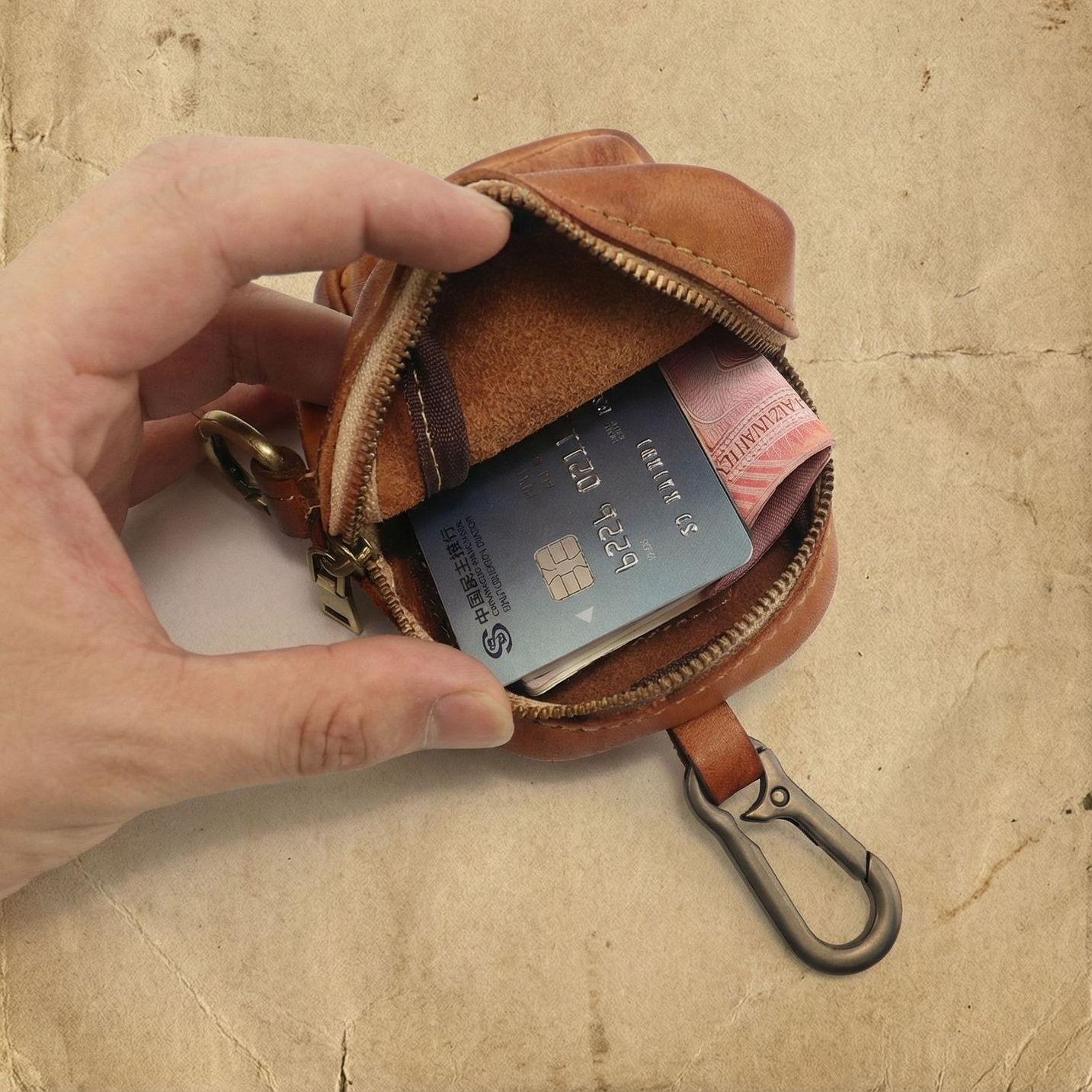 Rugged Vintage Leather Mini Cl – Edc Carry Coins recenzja i cena