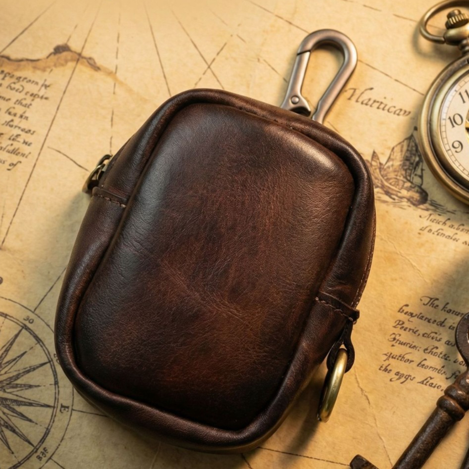 Rugged Vintage Leather Mini Cl – Edc Carry Coins recenzja i cena