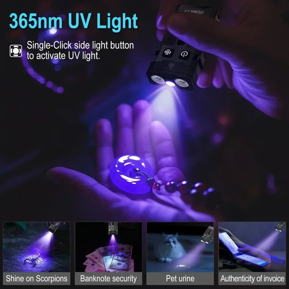 BORUiT EV20 1100LM EDC UV Keyc – Keychain Flashlight recenzja i cena