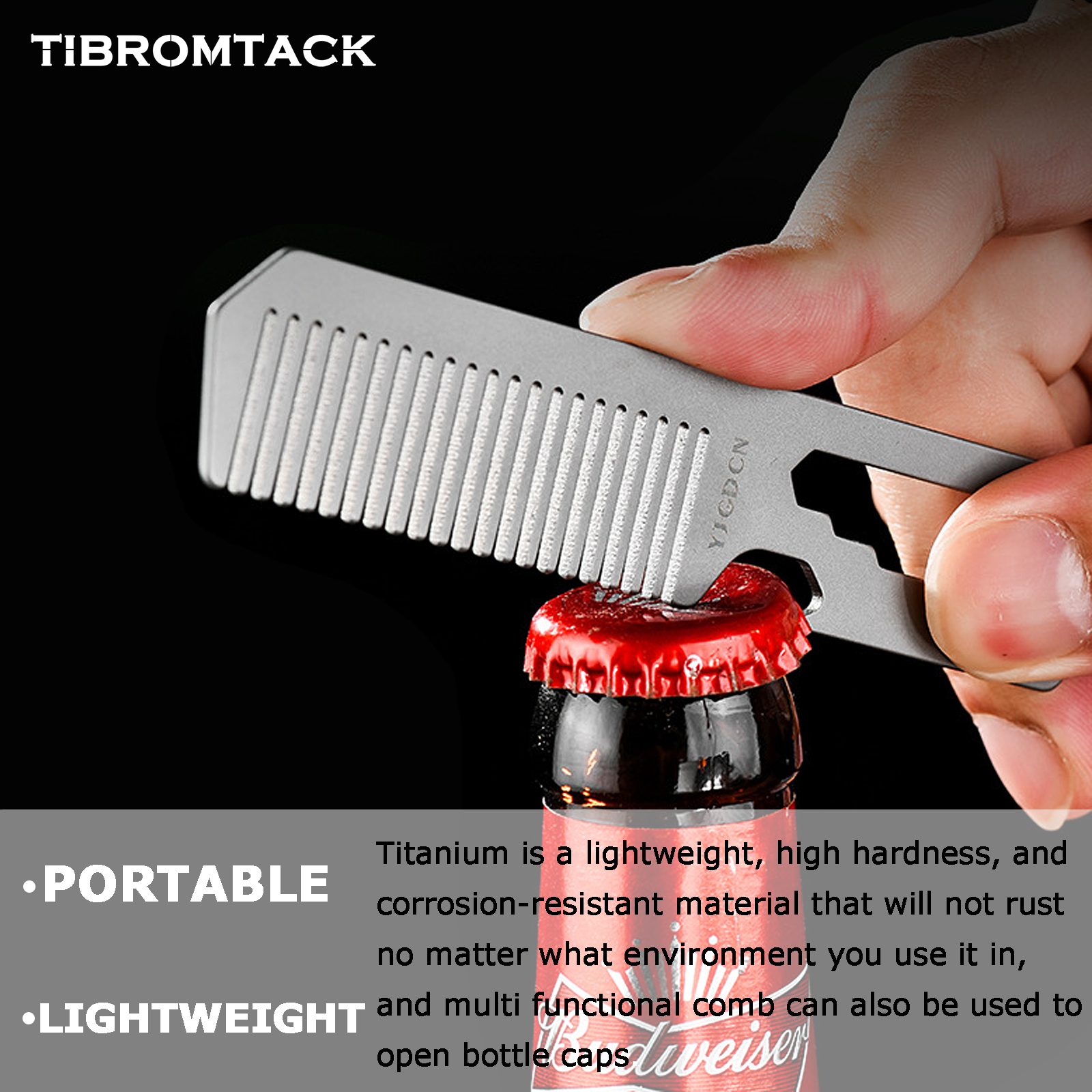 TIBROMTACK Titanium 4-in-1 EDC – Comb Pocket Titanium recenzja i cena