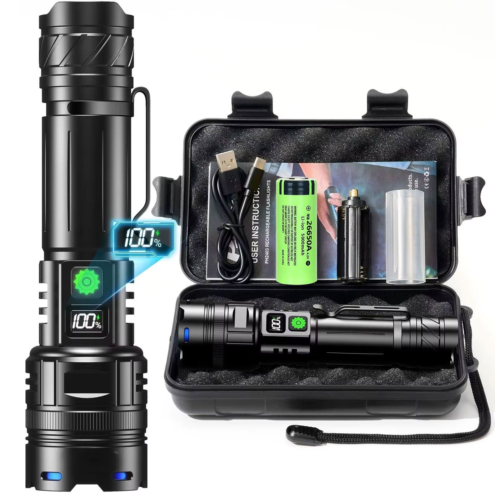 High Power LED Flashlight USB  – Edc Carry Pen recenzja i cena