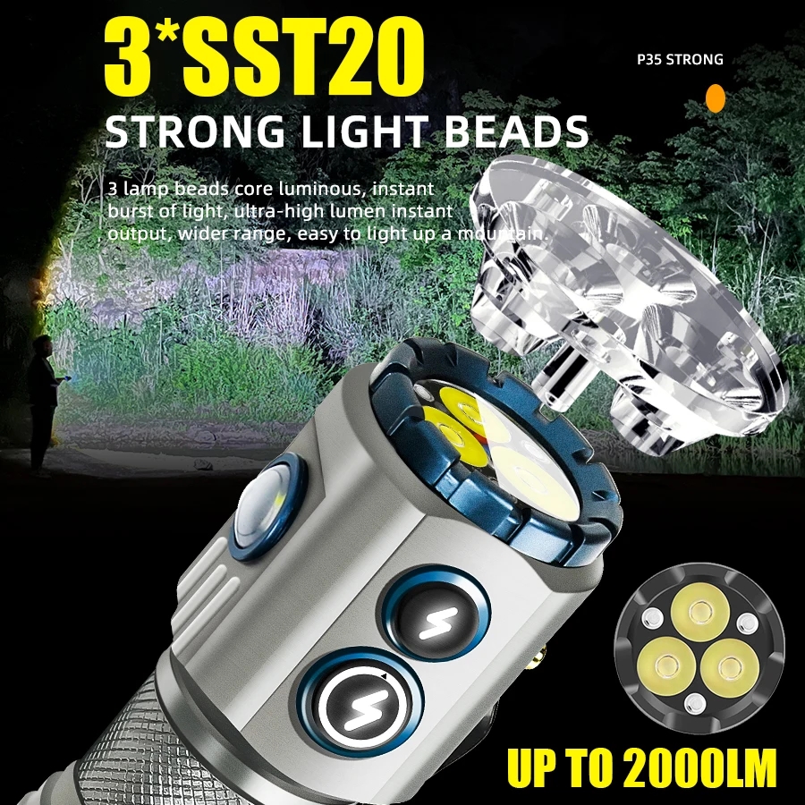 Powerful 2000LM EDC Flashlight – Edc Daily Carry recenzja i cena