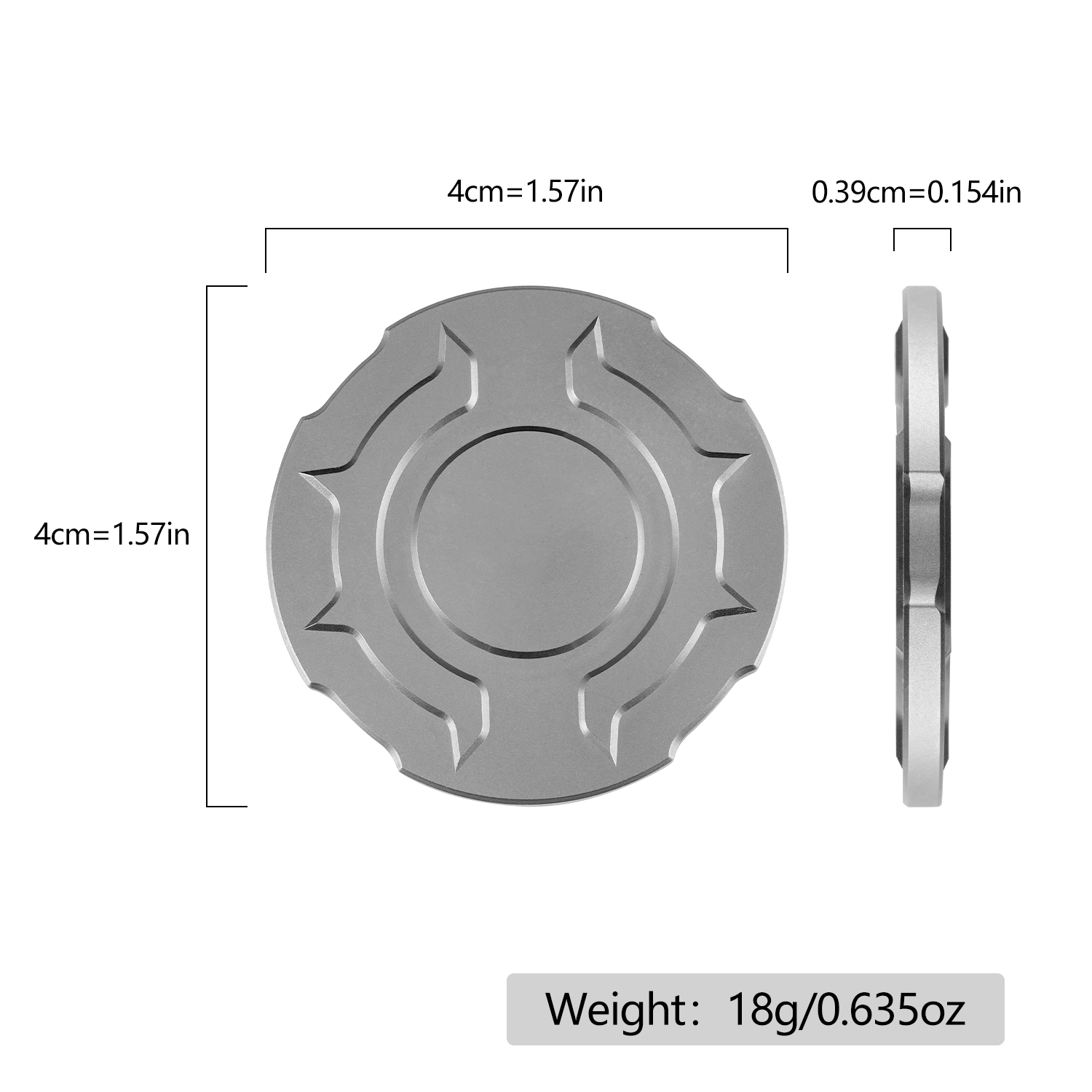 Titanium Alloy Poker Chip Fidg – Edc Carry Coins recenzja i cena